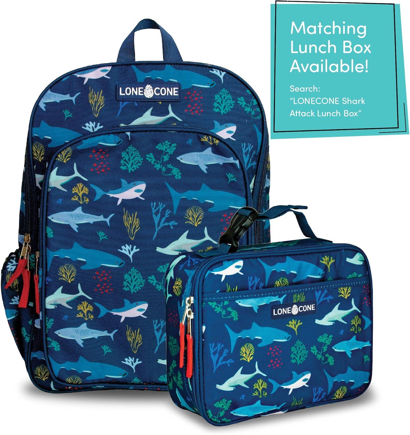 imageLONECONE School Kids Backpacks for Girls ampamp Boys Kindergarten ampamp Elementary cute Toddler Backpack for Girls ampamp Boys Preschool Grades 13 Little Learner 15quot tall Shark School