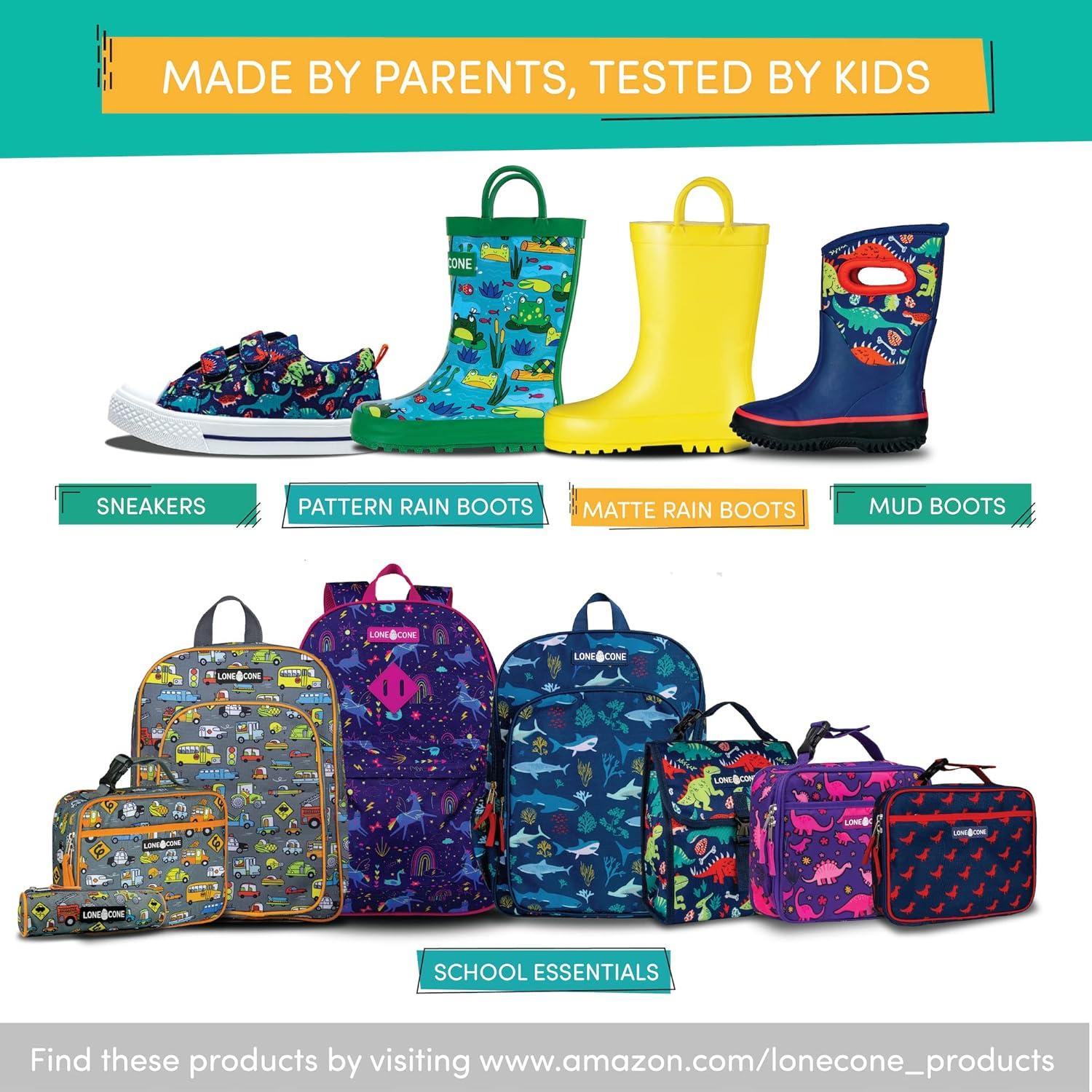 imageLONECONE Unisex Toddler Sneakers and Kids Sneakers in 7 Fun PatternsRush Hour