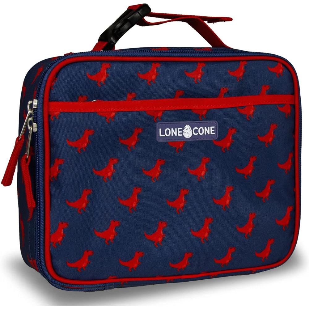 imageLone Cone Kids Insulated Lunch Box  Fun Patterns for Boys and Girls Buddy the TRex Standard