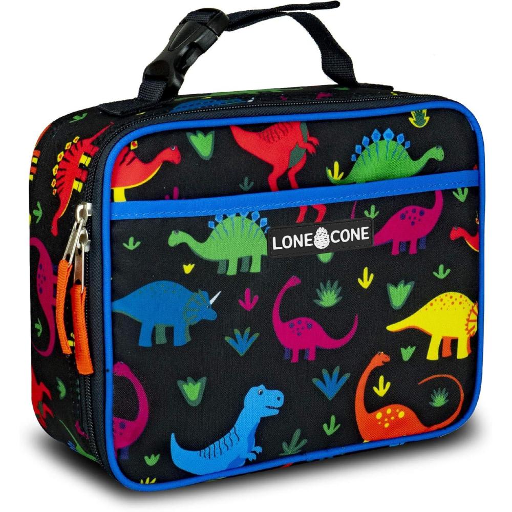 imageLone Cone Kids Insulated Lunch Box  Fun Patterns for Boys and Girls Fossil Friends XLarge