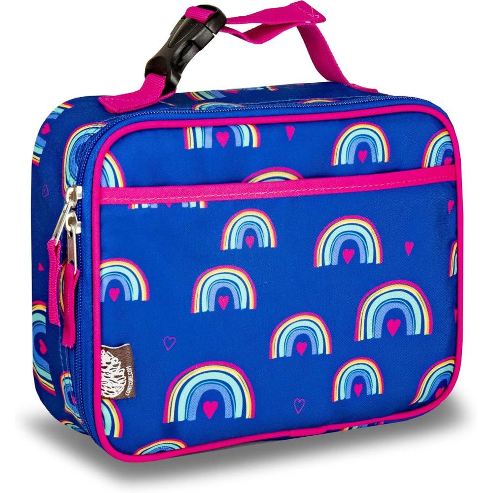 imageLone Cone Kids Insulated Lunch Box  Fun Patterns for Boys and Girls Hearts and Rainbows Standard