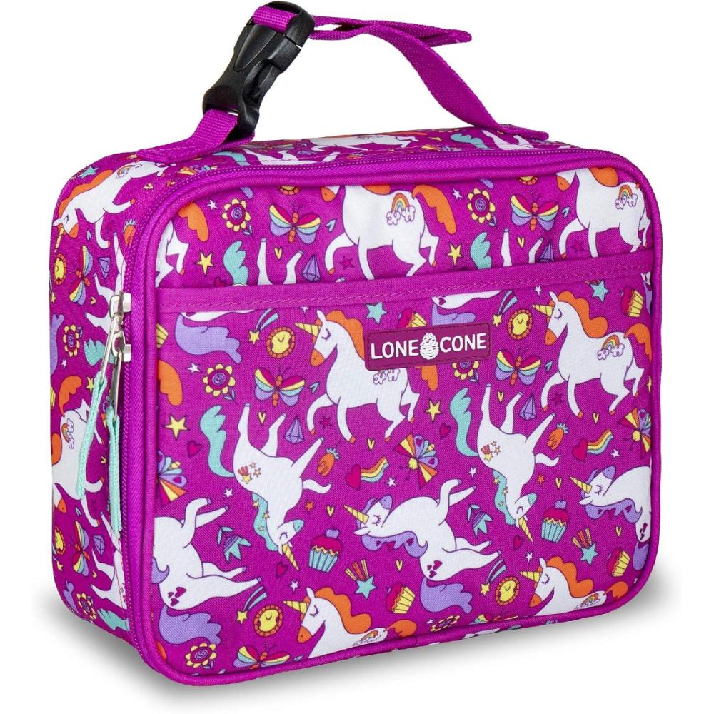 imageLone Cone Kids Insulated Lunch Box  Fun Patterns for Boys and Girls Mary the Unicorn Standard