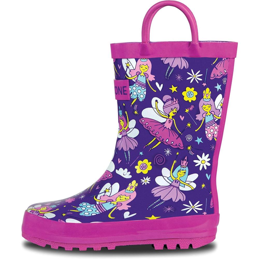 imageLone Cone Rain Boots with EasyOn Handles in Fun Patterns for Toddlers and Kids Bippity Boppity Fairy Boots 10 Toddler