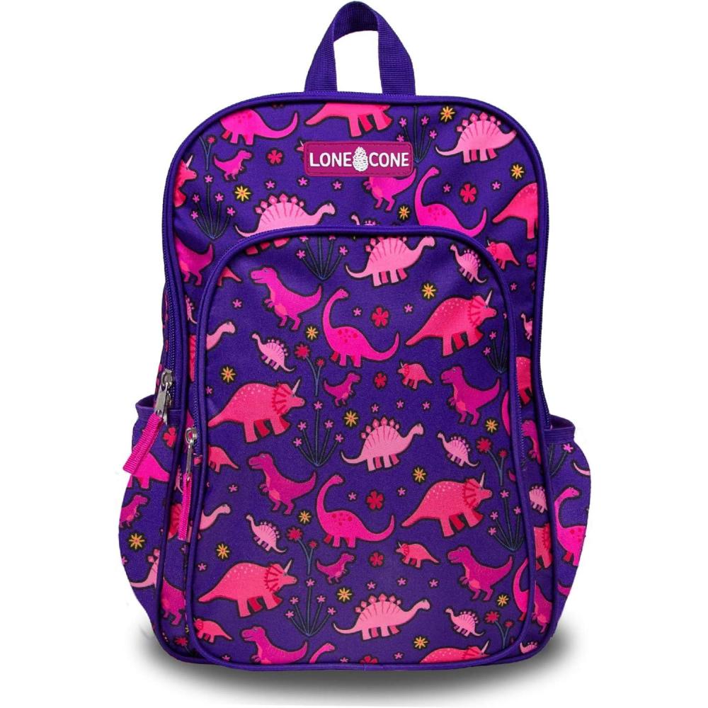 imageLone Cone School Kids Backpacks for Girls ampamp Boys Kindergarten ampamp Elementary Boys ampamp Girls Dinosaur Backpack for Toddlers  Preschool Grades 13 Little Learner 15quot Tall  PinkOSaurus Rex