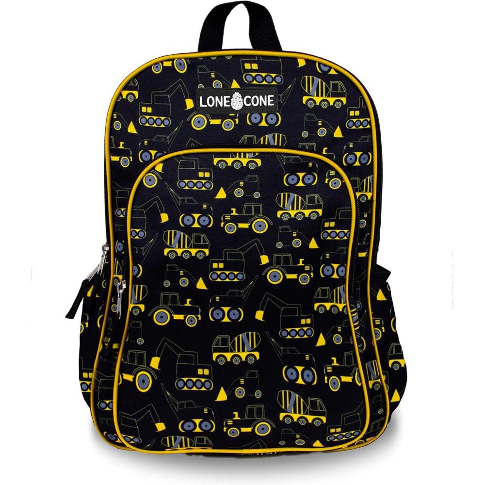 imageLone Cone School Kids Backpacks for Girls ampamp Boys Kindergarten ampamp Elementary cute Toddler Backpack for Girls ampamp Boys  Preschool Grades 13 Little Learner 15quot tall  Construction Zone