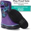 Dinosaur MudBoot: Puddle-a-saurus by LONECONE(Purple Floral)
