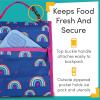 Lone Cone Kids’ Insulated Fabric Lunchbag – Fun Patterns for Boys and Girls, Rainbow Hearts, Standard