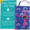 Lone Cone Kids’ Insulated Fabric Lunchbag – Fun Patterns for Boys and Girls, Rainbow Hearts, Standard
