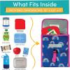 Lone Cone Kids’ Insulated Fabric Lunchbag – Fun Patterns for Boys and Girls, Rainbow Hearts, Standard