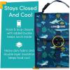 Lone Cone Kids’ Insulated Fabric Lunchbag – Fun Patterns for Boys and Girls, Shark Attack, Standard