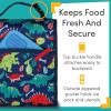 Lone Cone Kids’ Insulated Fabric Lunchbag – Fun Patterns for Boys and Girls, Snack-O-Saurus