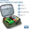 Lone Cone Kids’ Insulated Lunch Box – Fun Patterns for Boys and Girls, Army/Navy, Standard