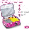 Lone Cone Kids’ Insulated Lunch Box – Fun Patterns for Boys and Girls, Mary the Unicorn, X-Large