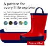 Lone Cone Kids Rain Boots for Girls & Boys – Waterproof Natural Rubber Toddler Rain Boots with Non-Slip Outsole & Easy Pull Handles – Solid, Pattern & Glitter Designs(29 – Firetruck Red)