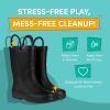 Lone Cone Premium Natural Rubber Rain Boots for Toddlers and Kids with Solid Design(Chalkboard Black)