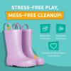 Lone Cone Premium Natural Rubber Rain Boots for Toddlers and Kids with Solid Design(Lovely Lavender)