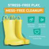 Lone Cone Premium Natural Rubber Rain Boots for Toddlers and Kids with Solid Design(Sunshine Yellow)