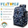 Lone Cone School Kids Backpacks for Girls & Boys- Cute Toddler Backpack for Girls & Boys w/Laptop Sleeve – Kids’ Laptop Backpack 17″ tall | Shark Shadows (Camo)