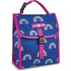 Lone Cone Kids’ Insulated Fabric Lunchbag – Fun Patterns for Boys and Girls, Rainbow Hearts, Standard