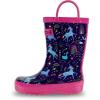 Lone Cone Kids Rain Boots for Girls & Boys – Waterproof Natural Rubber Toddler Rain Boots with Non-Slip Outsole & Easy Pull Handles – Solid, Pattern & Glitter Designs(22 – Unicorn Dreams)