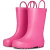 Lone Cone Premium Natural Rubber Rain Boots for Toddlers and Kids with Solid Design(Bubblegum Pink)