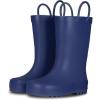 Lone Cone Premium Natural Rubber Rain Boots for Toddlers and Kids with Solid Design(Ribbon Blue)